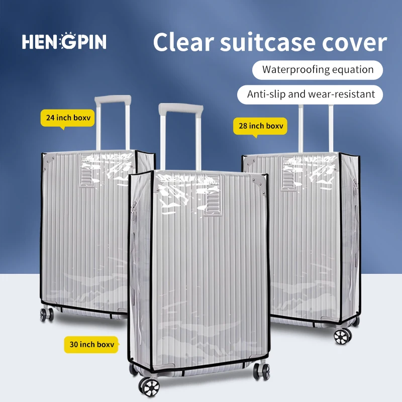 Full Transparent Luggage Protector Cover PVC Waterproof Dustproof Durable Suitcase Cover Protector Travel Accessories