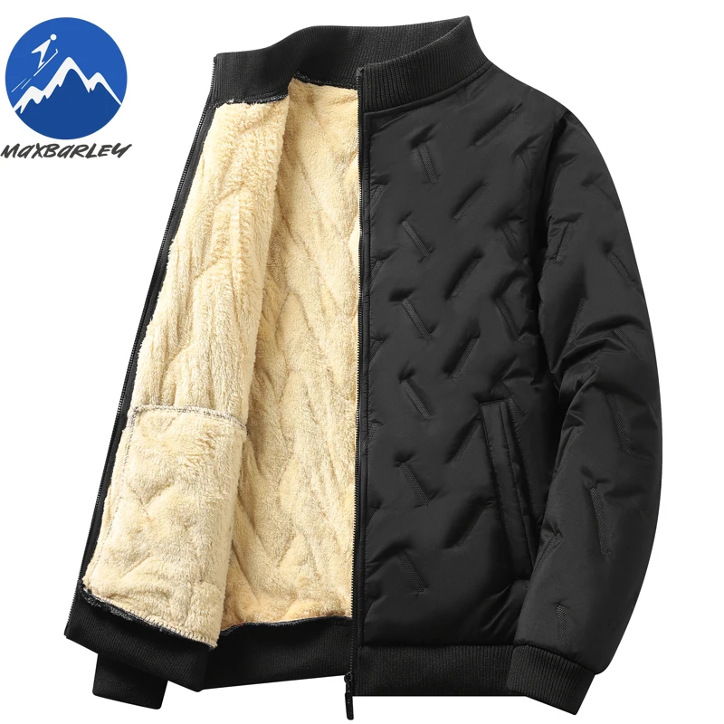 

Winter Trendy Padded Jacket Fleece Lined Commute Office Warm Parka Lightweight Self-cultivation Business Casual Men Short Coats