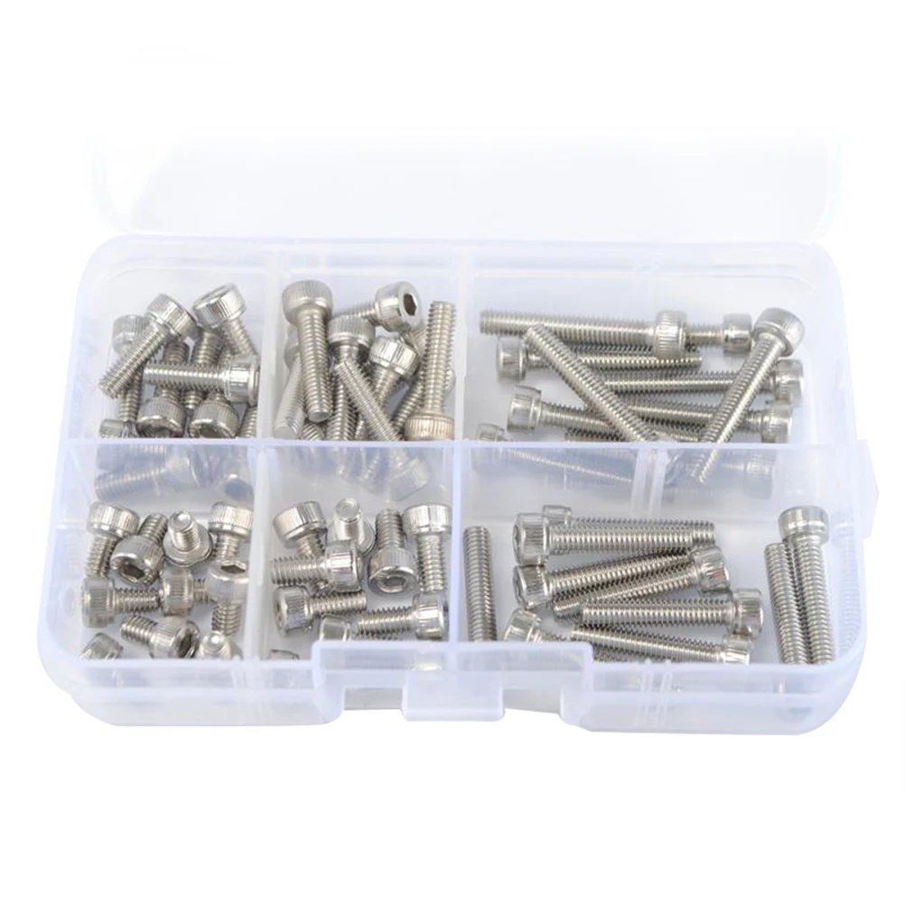 60шт нержавеющих винтов и гаек M8 M12 M20, комплект для электроники и хранения инструмента
