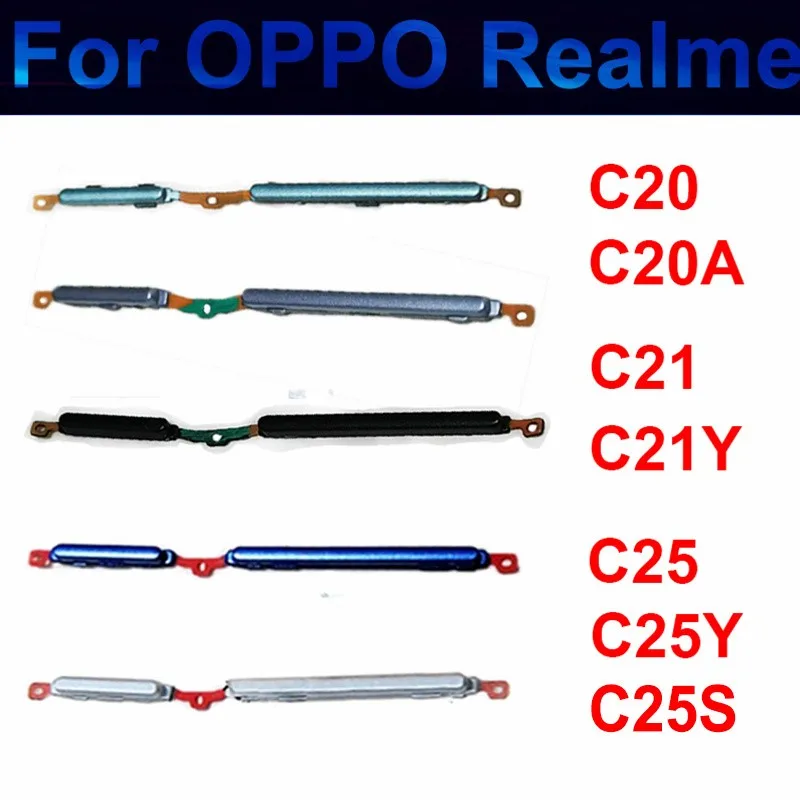 

Power Volume Buttons For OPPO Realme C20 C20A C21 C21Y C25 C25Y C25S ON OFF Power Volume UP Down Side Keys Flex Cable Spare Part