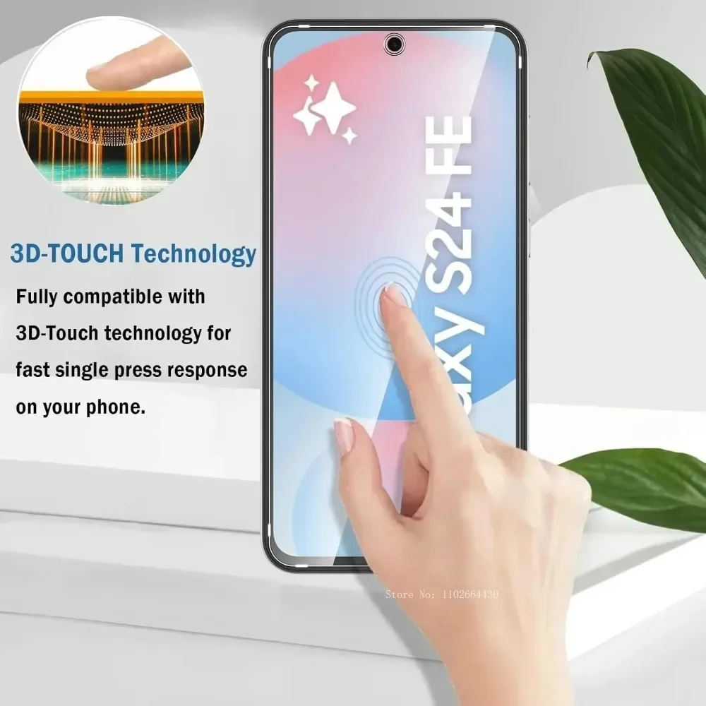 3Pcs HD Tempered Glass for Samsung Galaxy  S24 FE S23 S22 S21 Plus 9H Screen Protector for Samsung S24 Ultra S23 S21 S20 FE