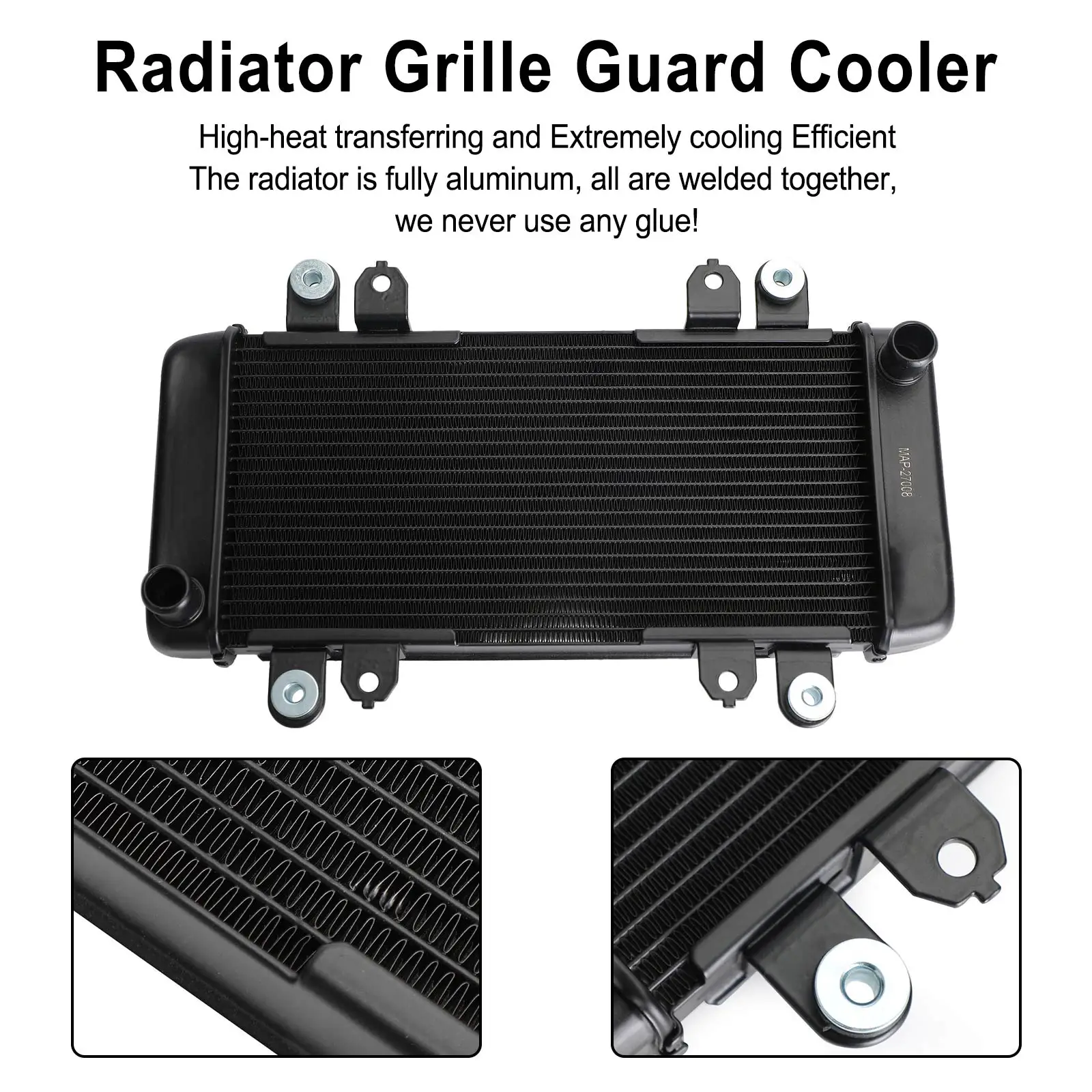 Radiator Guard Cooler Cooling for KAWASAKI NINJA 300 EX300 EX 300 2013 2014 2015 2016 2017 Black