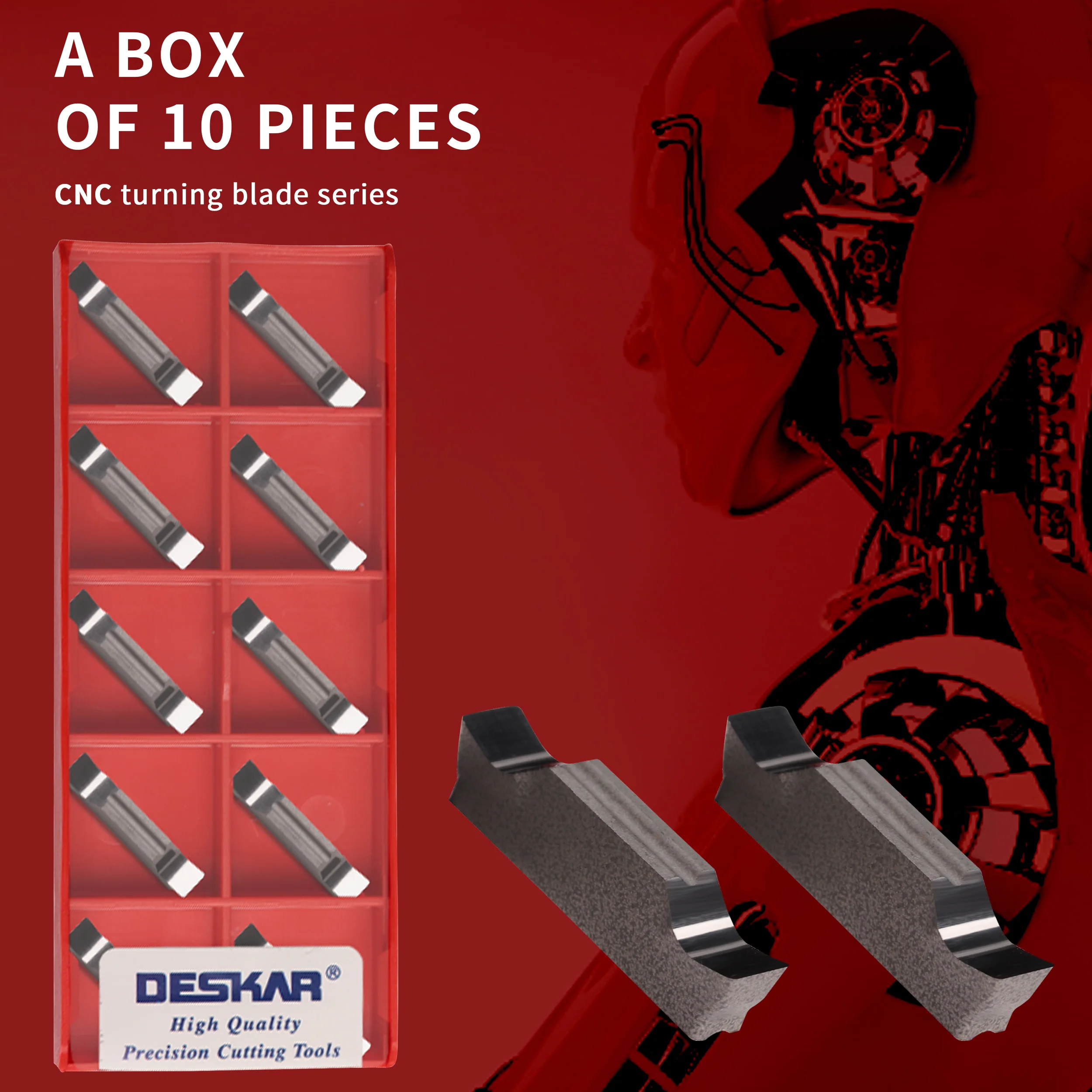 10Pc MGGN150-JM K10 MGGN 200/300/400/500 CNC Machine Tool Carbide insert Lathe Turning Cutting Groove Blade Wear-resistant Sharp