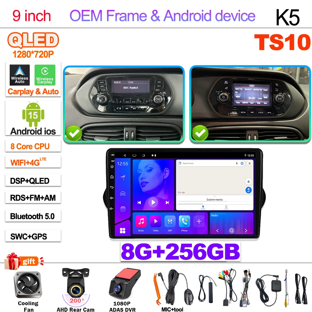 Android 15 Voor Fiat Tipo Egea 2015-2023 2din Head Unit Carplay Auto Radio Multimedia Speler GPS Stereo GEEN 2DIN DVD Wifi 5G