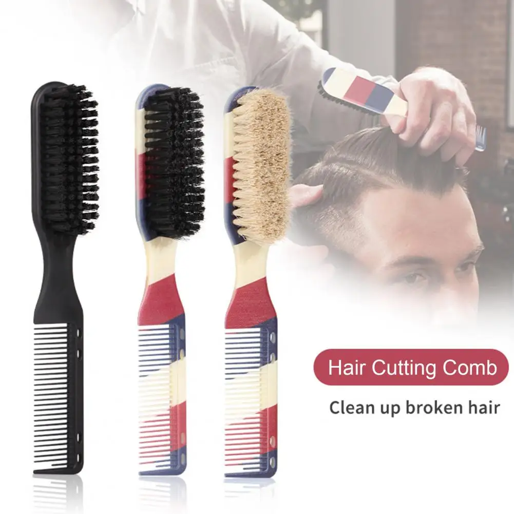 Abs Material Comb Barber Fade Brush Comb Bundle Soft Bristles for Haircutting Cleaning Beard Grooming Smooth Hair Comb