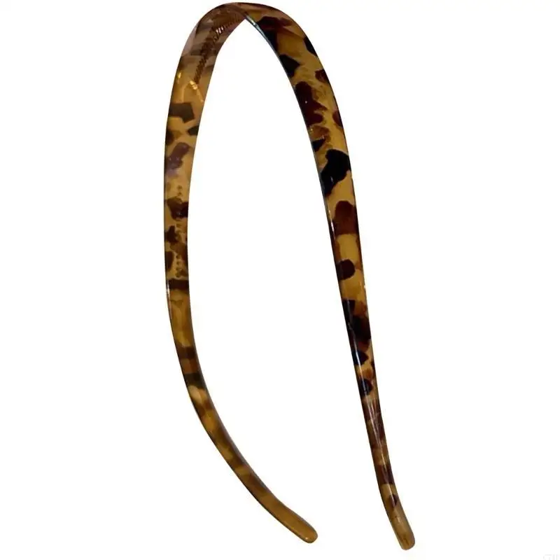 C71F Antislip hoofdband Bruidsmake-up hoofddeksels voor zonnebrillen Brillen Luipaardprint hoofdband