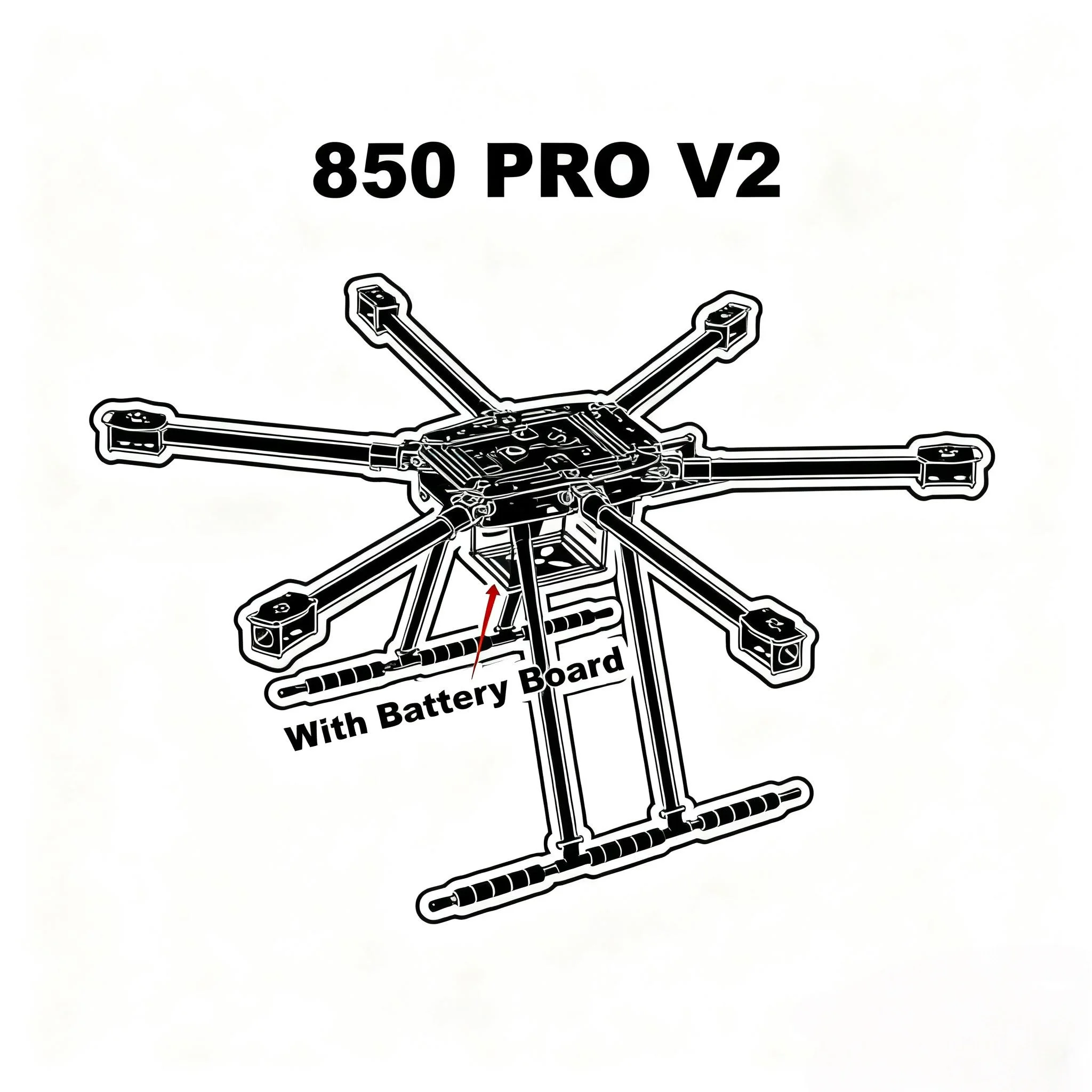 

Дрон НОВЫЙ ZD850PRO Полностью комплект рамы из углеродного волокна ZD850 с несъемным шасси Складной рычаг для FPV DIY Самолет Гексакоптер