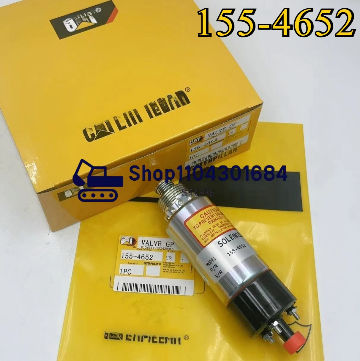 

Excavator Stop Solenoid Valve Flameout Solenoid Valve 8C3663 155-4651 1554651 155-4652 1554652 for Caterpillars Parts