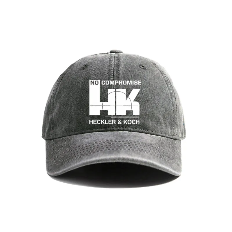 Heckler Koch Firearms No Compromise Baseball Cap Summer Distressed Dad Hats Men Outdoor Adjustable Caps For Women Men