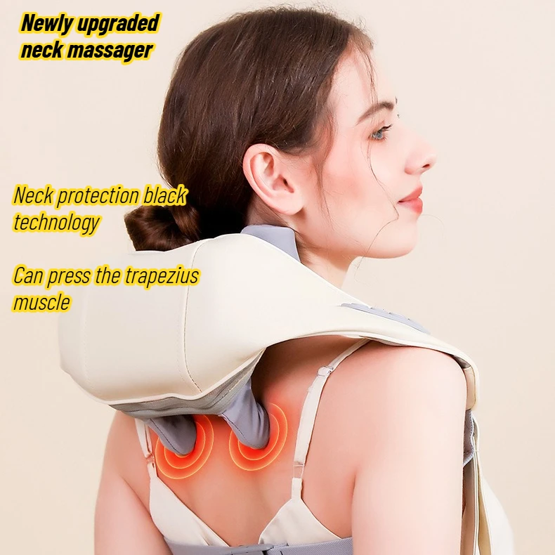 新しい肩と首のマッサージツール-ショールネック-鎮筋電気マッサージ器-親御さんへ送る-クランプ式揉みほぐしとリラックス用