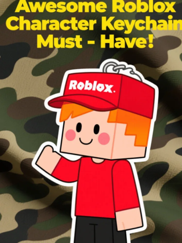 R-oblox Elliot Forsaken Work at a Pizza Place Acrylic Keychain Cute cartoon game Character pendant