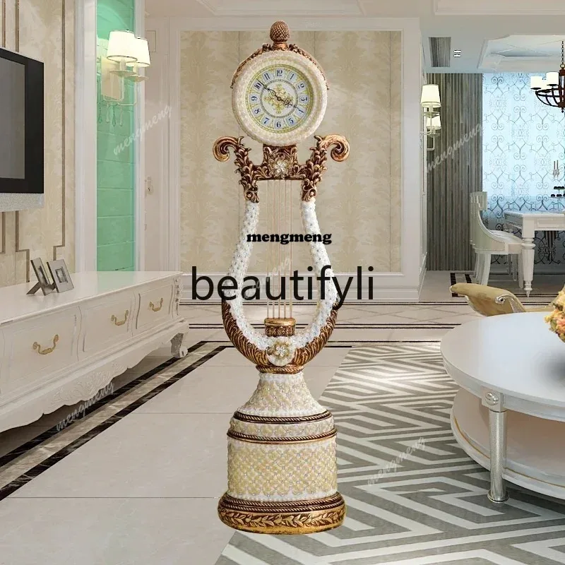 

N Европейские большие креативные напольные часы для виллы, гостиной, антикварные стоячие часы, простые часы для сидения, современные