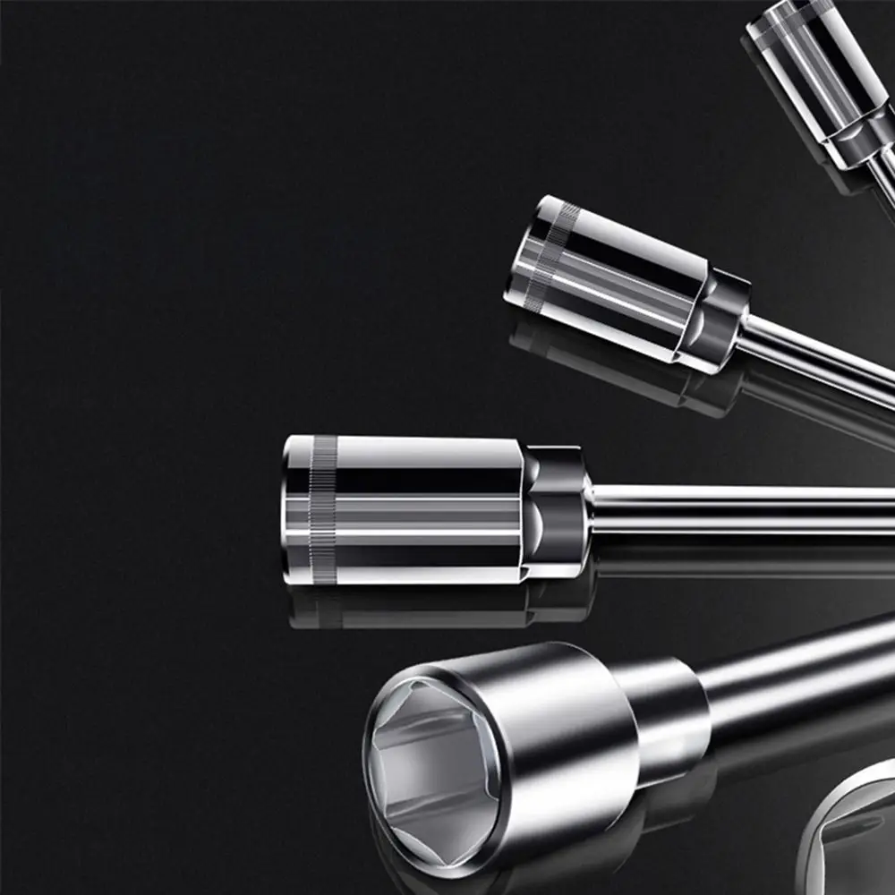 L-förmiger Steckschlüssel aus Chrom-Vanadium-Stahl, 6–19 mm, L-förmiges Design, Sechskant-Adapter, Schraubenschlüssel, Sechskant-Steckschlüsselkopf, hohe Härte, Handwerkzeug – Detail 4