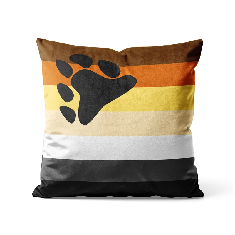 Gaslight Gatekeep Girlboss International Bear Brotherhood Flag Pride Throw Pillow Covers Cushion Cases Pillowcases 45cm x 45cm