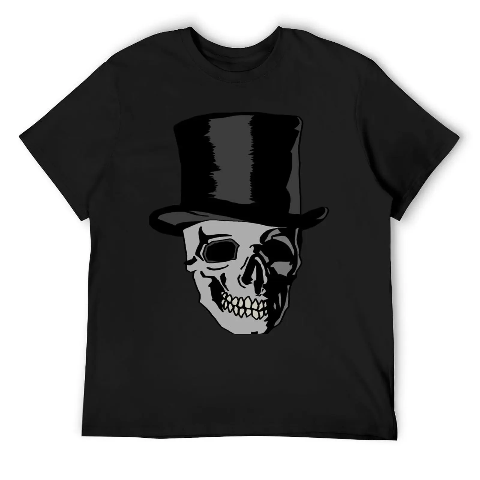 

skull in a hat T-Shirt cotton graphic tees Funny t-shirt custom shirt mens graphic t-shirts big and tall