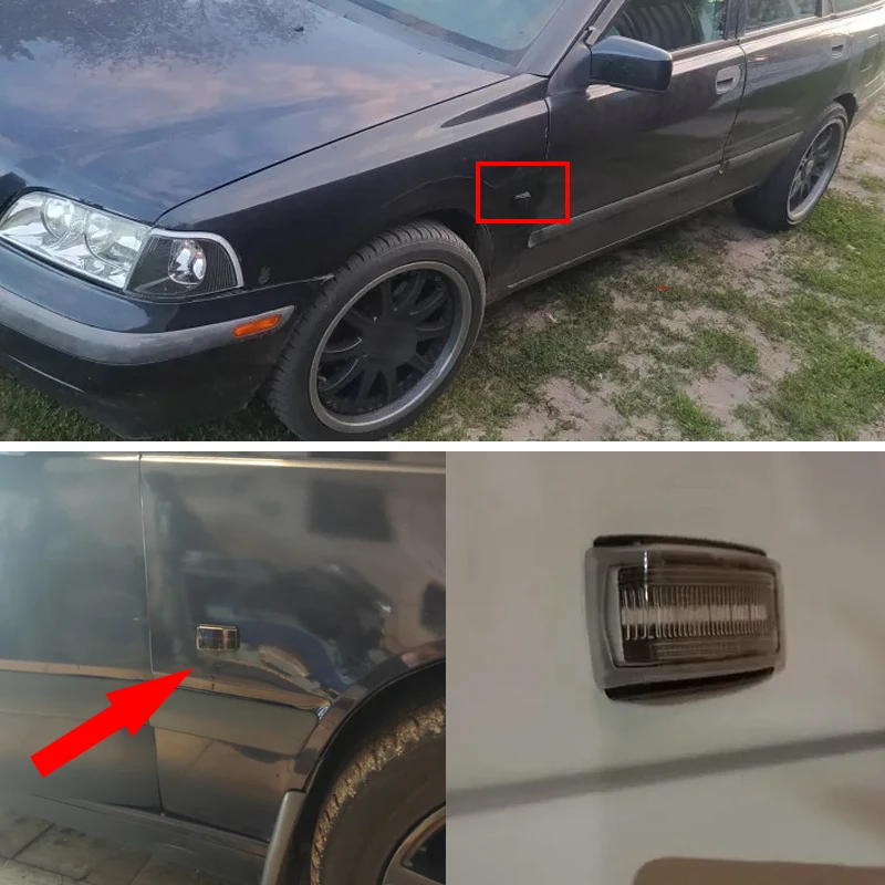 

2PCS For Volvo 850 1992-1996 740 1985-1991 940 1991-1997 S40 1996-2003 Turn Signal Side Marker Light Shell Without bulbs