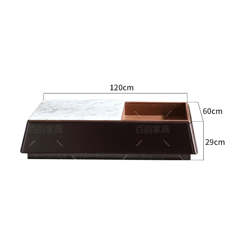 02ls 18Italian minimalist natural marble medium flower white square several villa combination color matching coffee table group