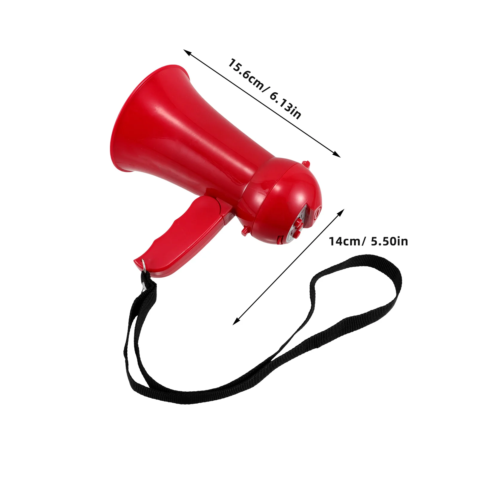 Megáfono de boda rojo de plástico, trompeta de beso fuerte, megáfono eléctrico, Mini altavoz portátil, juguete de fiesta para padrinos de boda, amplificador de sonido