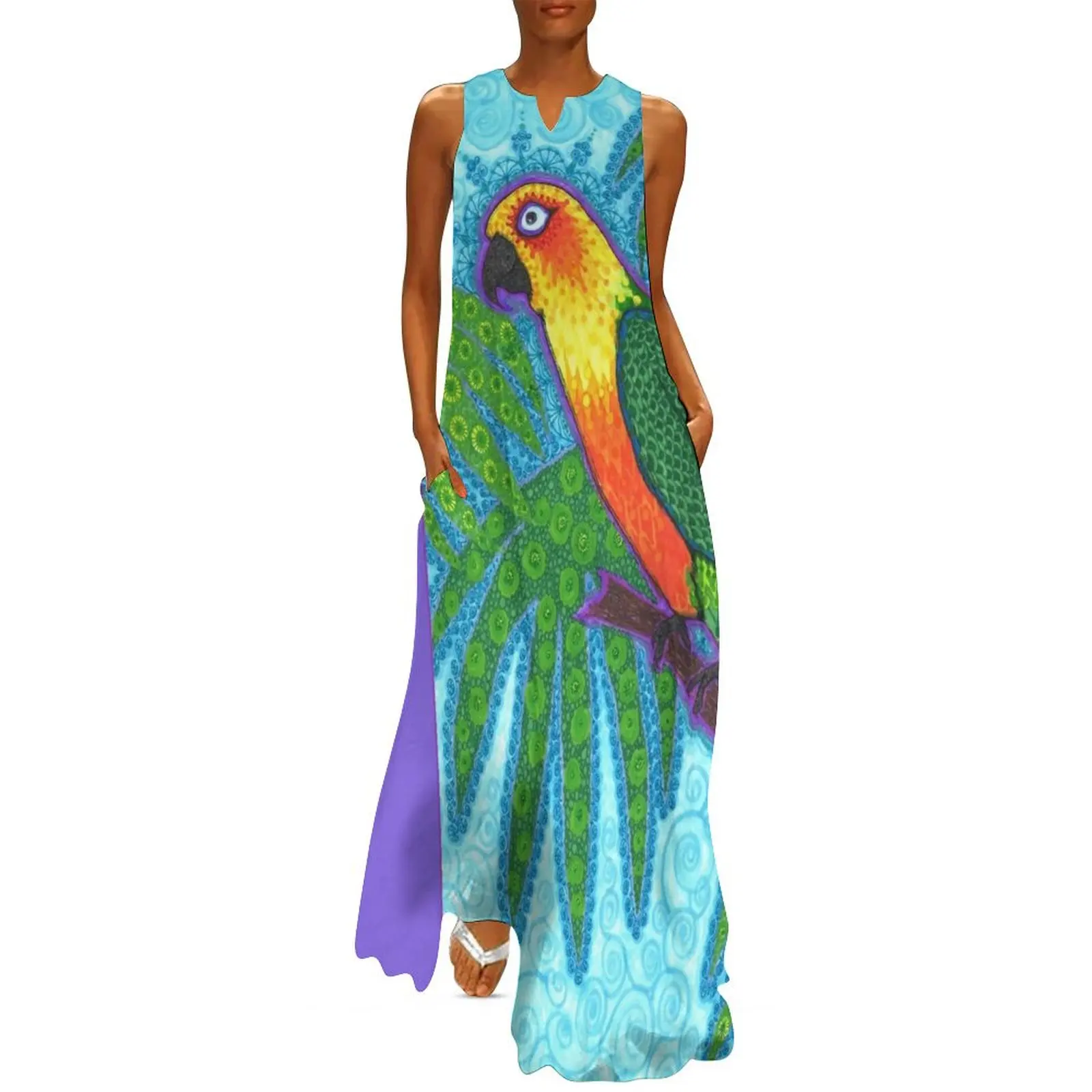 Ronnell's Parrot Long Dress ชุดเดรสปาร์ตี้หรูหราสําหรับผู้หญิง 2025 ชุดเดรสสีม่วง