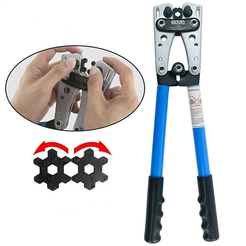 

HX-50B Manual Labor-saving Copper Aluminum Cable Crimping Pliers Copper Nose Bare Terminal Crimping Pliers Multi Purpose Tool