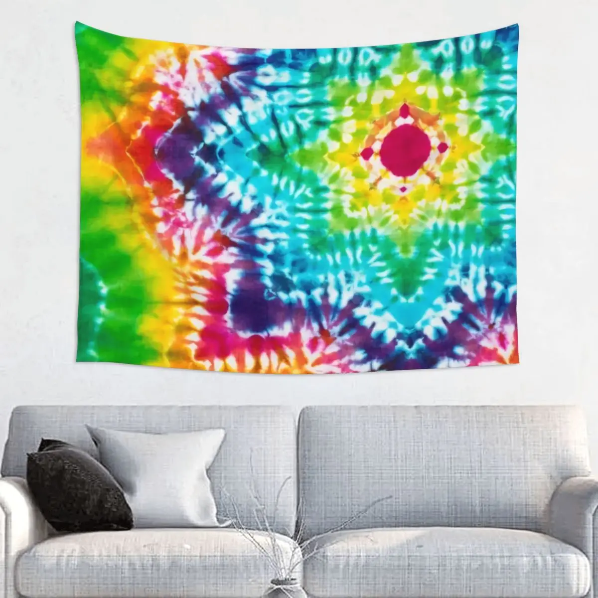 Custom Cool Tie Dye Patterns Hippie Tapestry for Living Room Dorm Decoration Traditional Dyeing Art Tapestries Home Decor