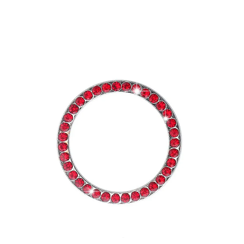 For Auto Car SUV Bling Decorative Accessories Button Start Switch Diamond Ring Chromeplate Rhinestone Trim Interior Upgrade