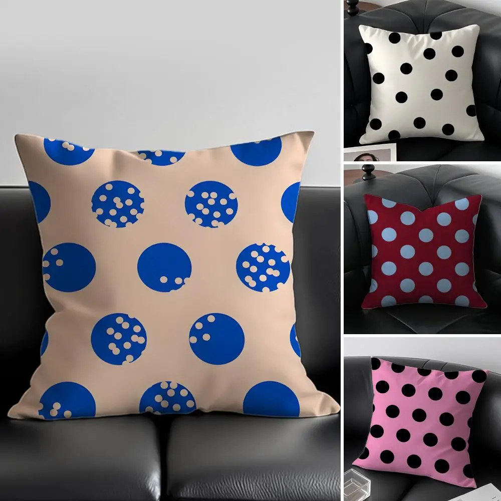 Classic Polka Dot Retro Dot Cushion Cover Pillow Case Anti-d