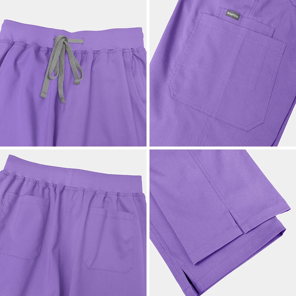 Uniformes médicos para mujer, traje de enfermería cómodo para dentista, Top y pantalón de manga corta, ropa de trabajo para salón de belleza y SPA, Unisex