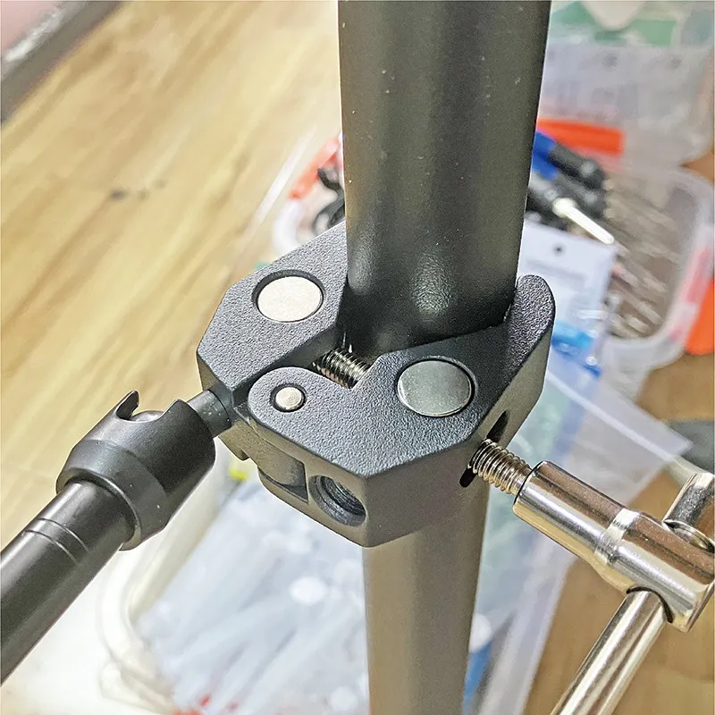 Electric Soldering Iron Hot Air Gun Double-head Crab Clamp Test Tube Welding Fixture Repair Electronic Air Gun Bracket
