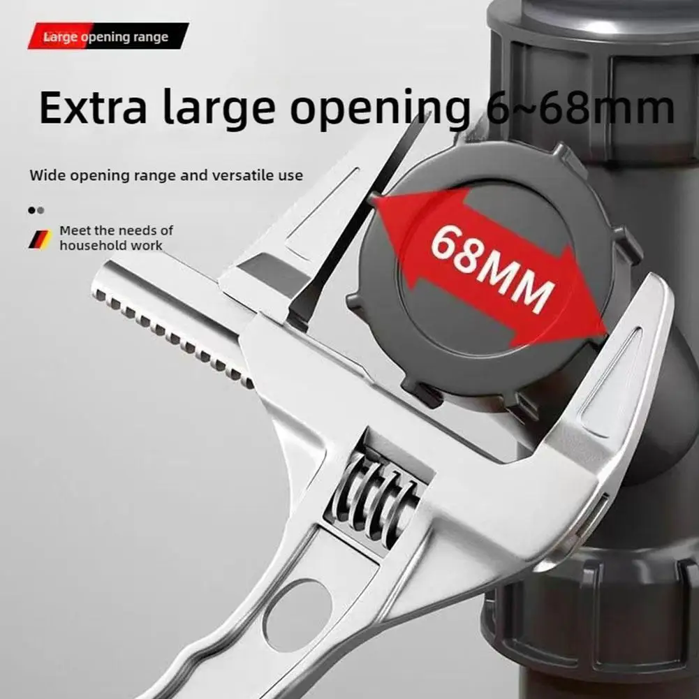 Adjustable Wrench Multi Functional Universal Repair Set Large Opening Pipe Wrench Nut Key Bathroom Pipe Hand Repair Tools Wrench