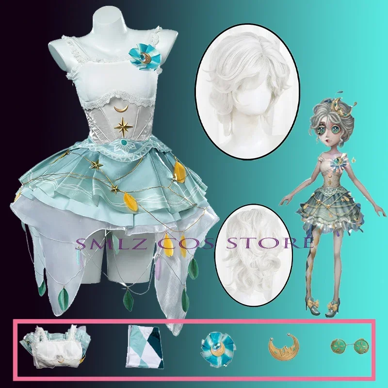 Juego Identity V Margaretha Zelle Cosplay disfraz de bailarina femenina precioso vestido de Lolita calcetines gafas fiesta dulce uniforme para niña