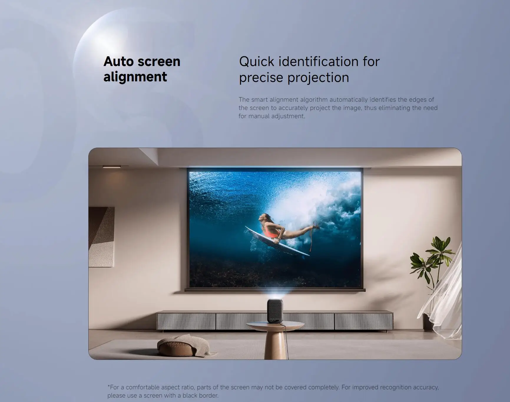 Xiaomi Smart Projektor L1, 200 ANSI Google TV 1080p Auflösung, Google Assistant, Autofokus und automatische Trapezkorrektur, BT5.0 – Detail 10