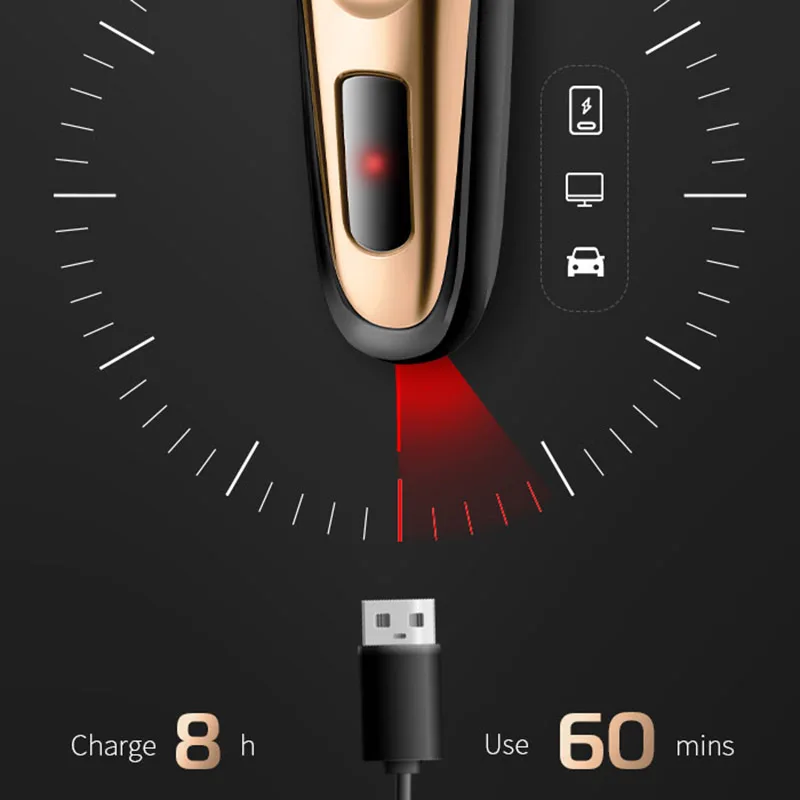 Kemei 1429 電気シェーバーバリカン鼻毛トリマー 3in1 ひげトリマー充電式シェーバーマシン男性用ヘアトリマー