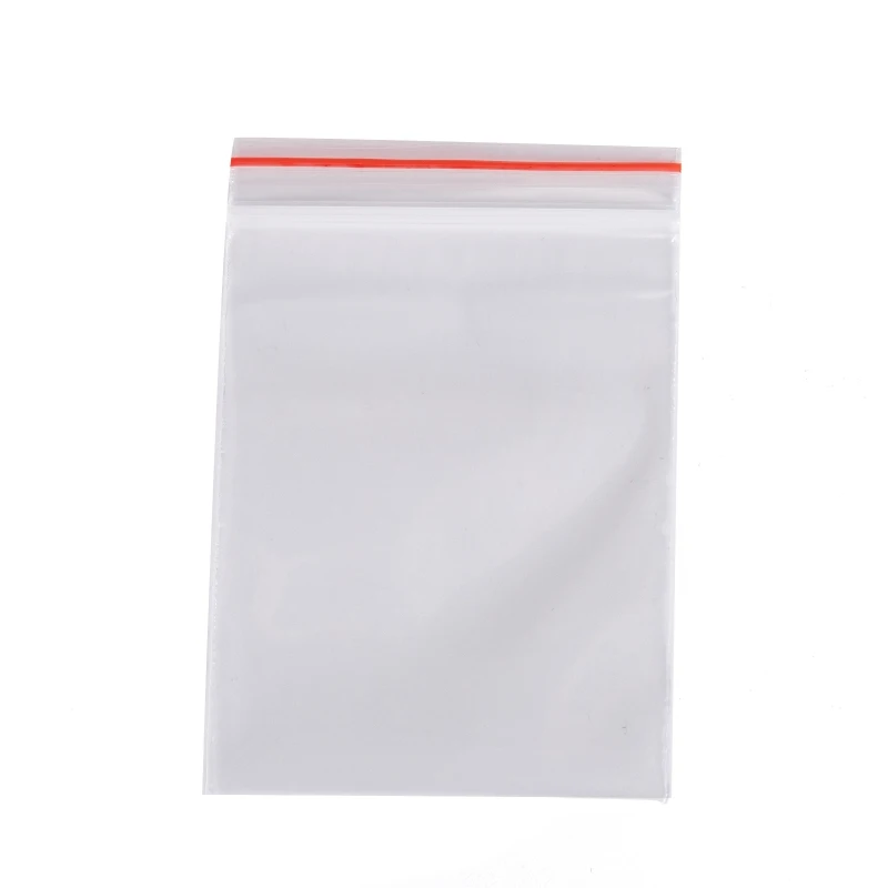 500 pc Plastic Zip Lock Bags Resealable Packaging Bags Top Seal Self Seal Bag Rectangle Clear 7x5cm Unilateral Thickness: 2 Mil