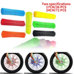 72PCS 36PCS Motorcycle Accessory Wheel Rim Spoke Wrap Kit Skins Protector Cover Motocross Bicycle Bike Dirt Bike Spoke Covers