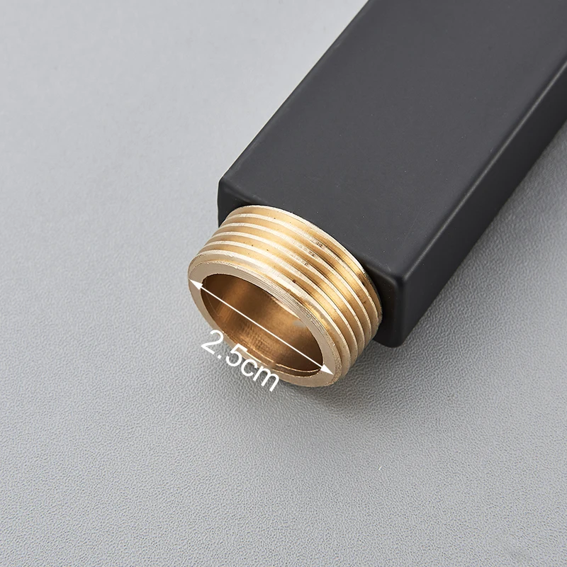 Round/Square 30/40/50CM Extension Tube For Shower Faucet Extra Extend Tube Black White Color Universal Interface Extend Tubes