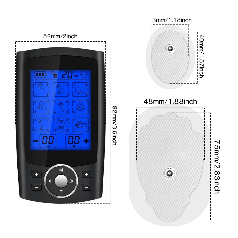 Tens Muscle Stimulator 36-Mode Electrotherapy Acupuncture Soothing Full Body Massage Relaxing Meridian Physiotherapy Instrument