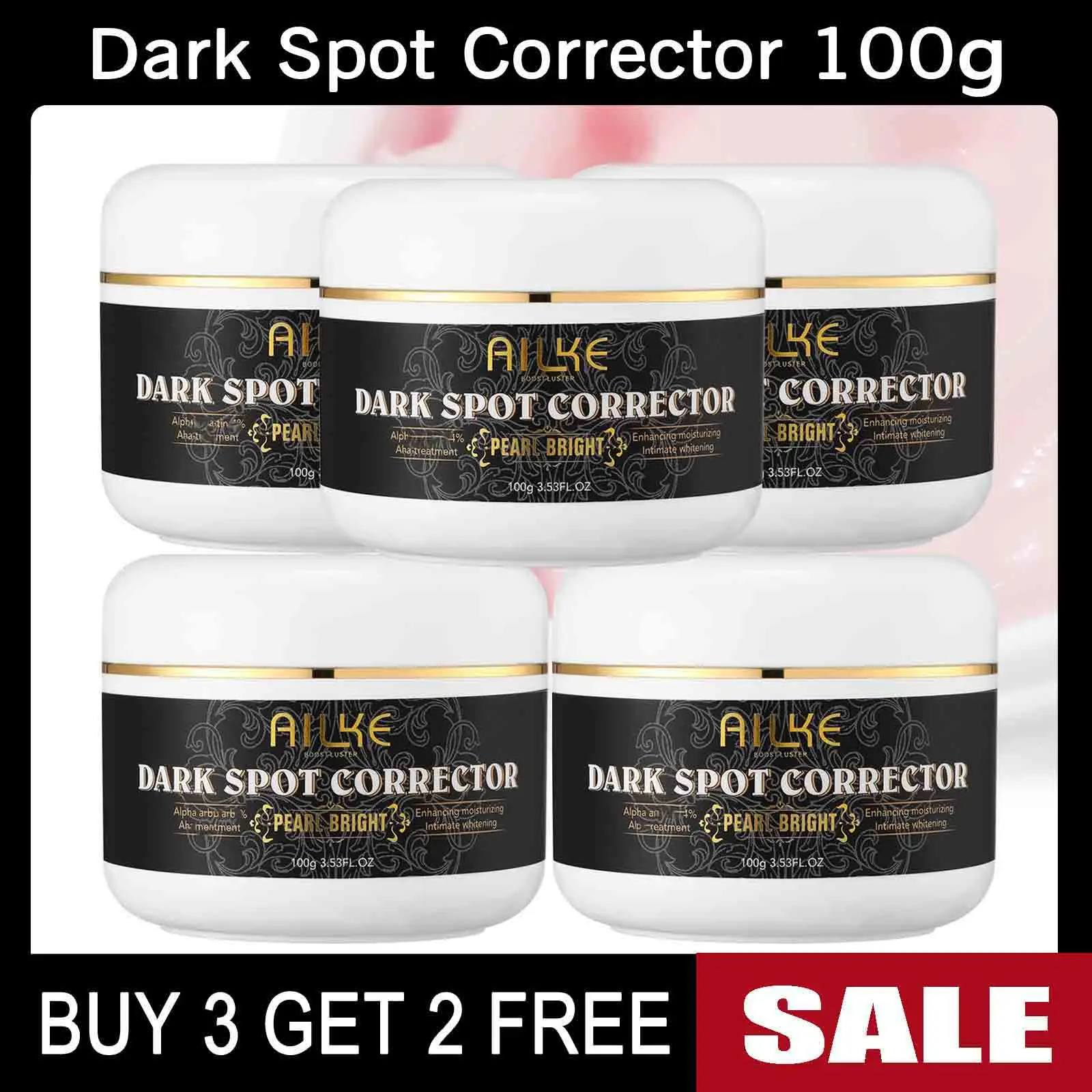 AILKE Dark Spots Corrector Pearl Bright Cream, Whitening Skin, For Face & Body & Armpit, Even Skin Tone For Women, Men, 100ml