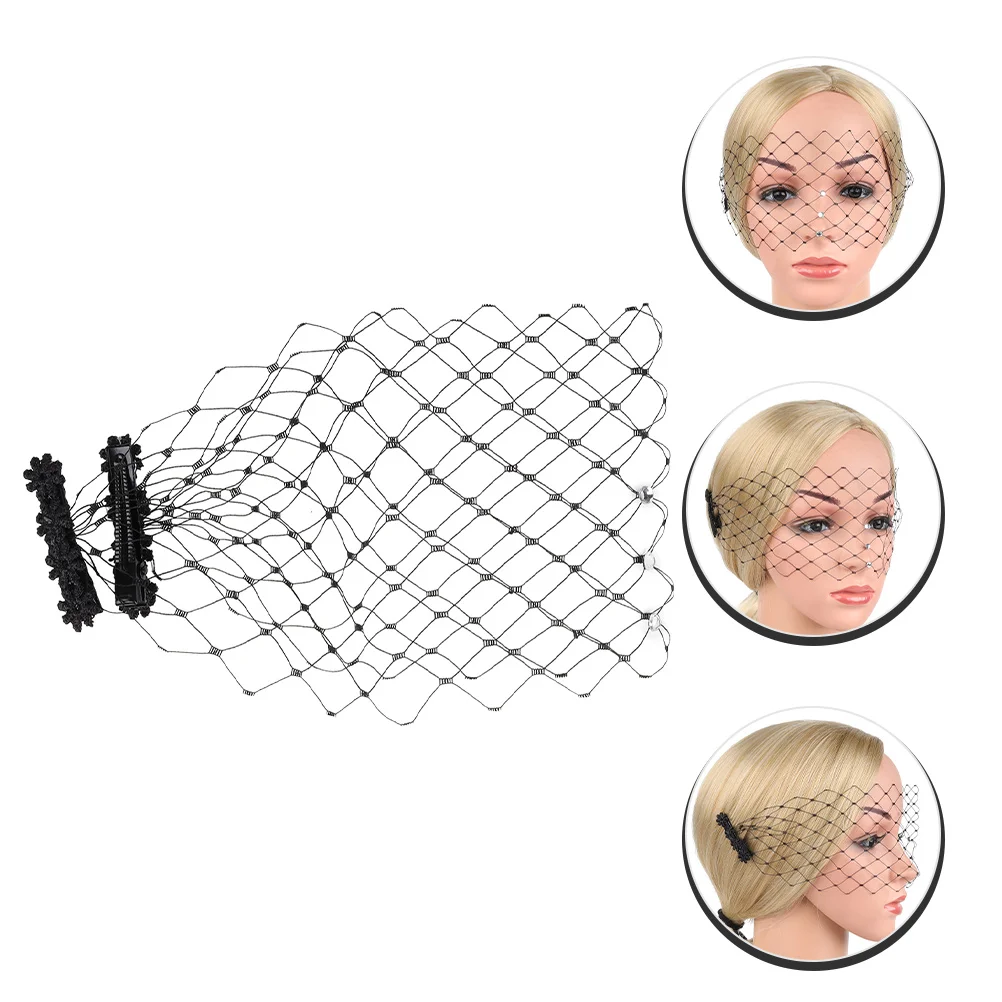 

Rhinestone Headband Fascinators Black Tea Party Decorations Hat Mesh Veil Hairstyles Wedding Cocktail Church Carnivals Horse