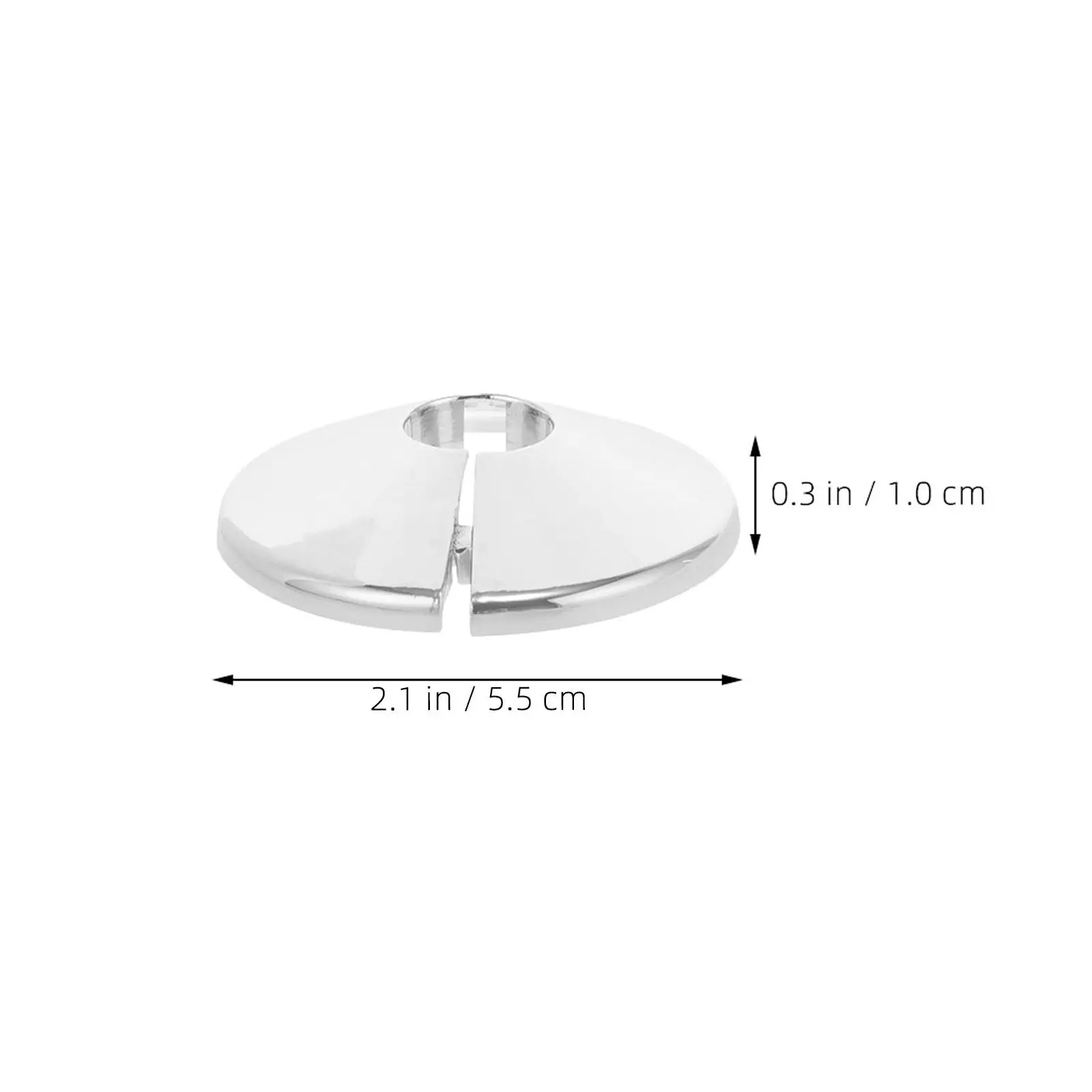 Pipe Cover Plate 2 Piece Wall Plumbing Flange Ring for Shower Toilet Water Drain Line PVC Easy Installation