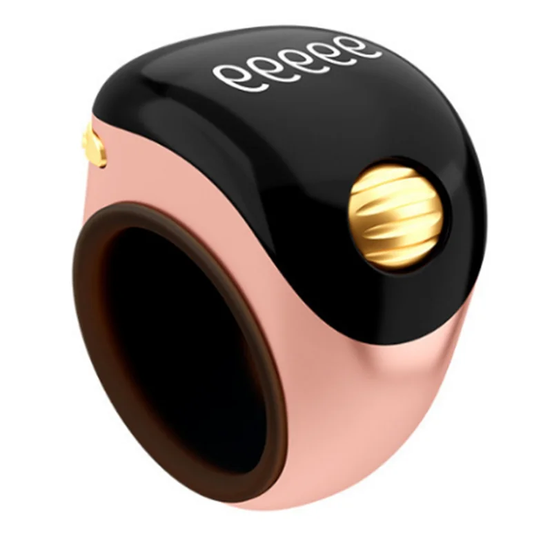 A32T-Portable Ring Type Ball Finger Counter Adjustable OLED Screen Mini Counter With Battery Display Pink