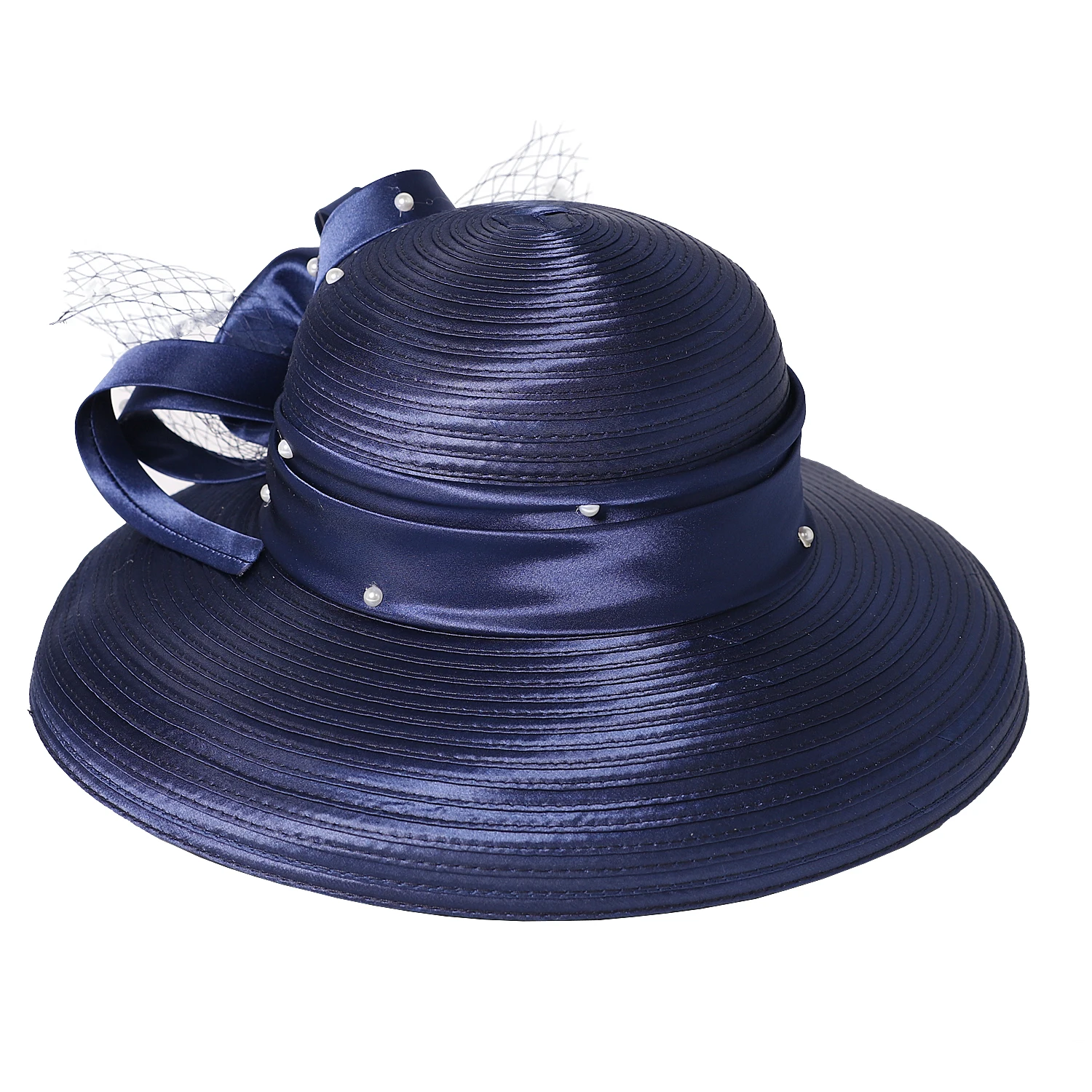 FS Summer Wide Brim Kentucky Derby Hats White Veil Beach Sunshade Women Bucket Hat Tea Party Fascinator Cap Sombrero Mujer 2026