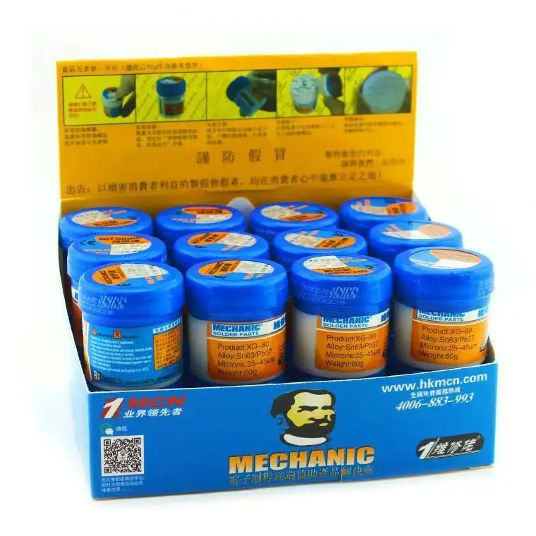 

MECHANIC 35g/60g 183℃ XG50 Solder Paste Flux Soldering Welding Tin Paste for Mobile Phone IC CPU BGA SMD Phone Repair Tools