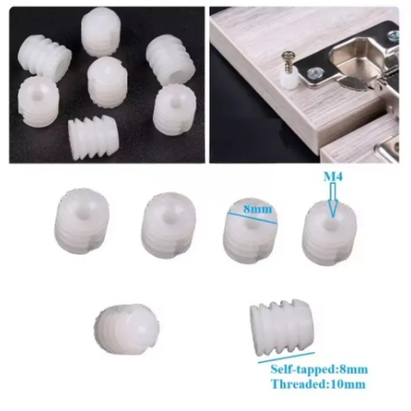 

1000 шт. нейлоновая гайка M4 E, встроенный якорь, петля для мебельного шкафа, молоток, предварительно вставленный, саморез