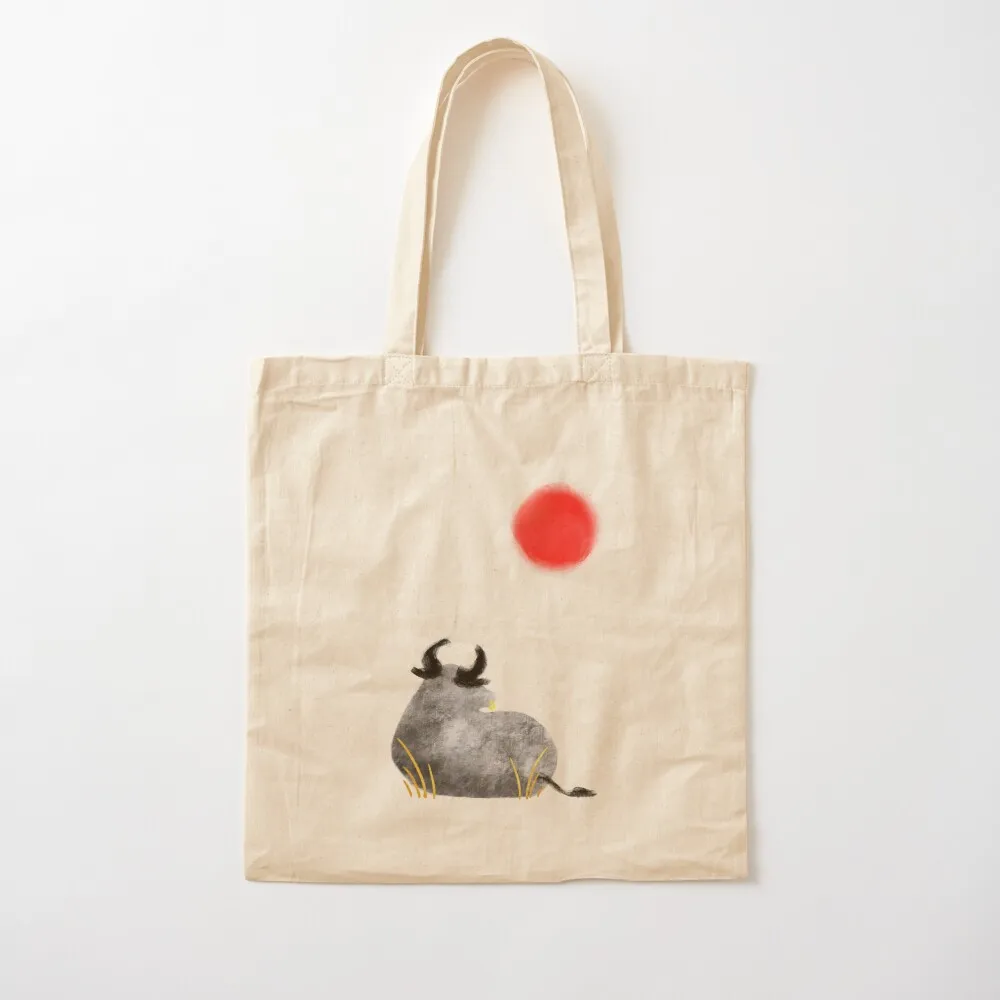 السنة القمرية الجديدة - Ox 2021 حقيبة حمل لحقيبة تسوق الشاطئ قماش التسوق النسائية #2