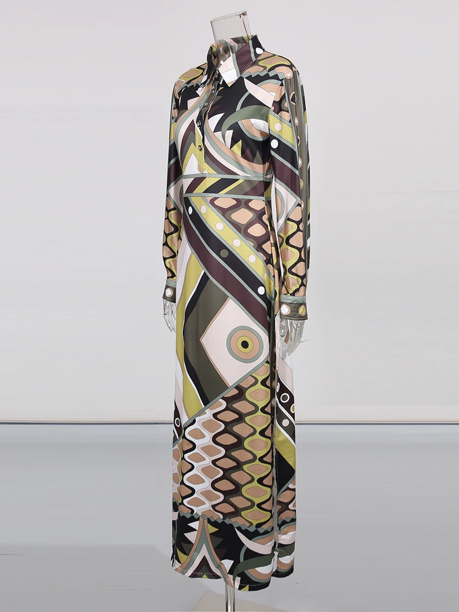 CHICEVER-Robe Longue Amincissante à Manches sulfpour Femme, Vêtement avec lèvent Épissés, Taille Haute, Chic, Design, Nouvelle Collection