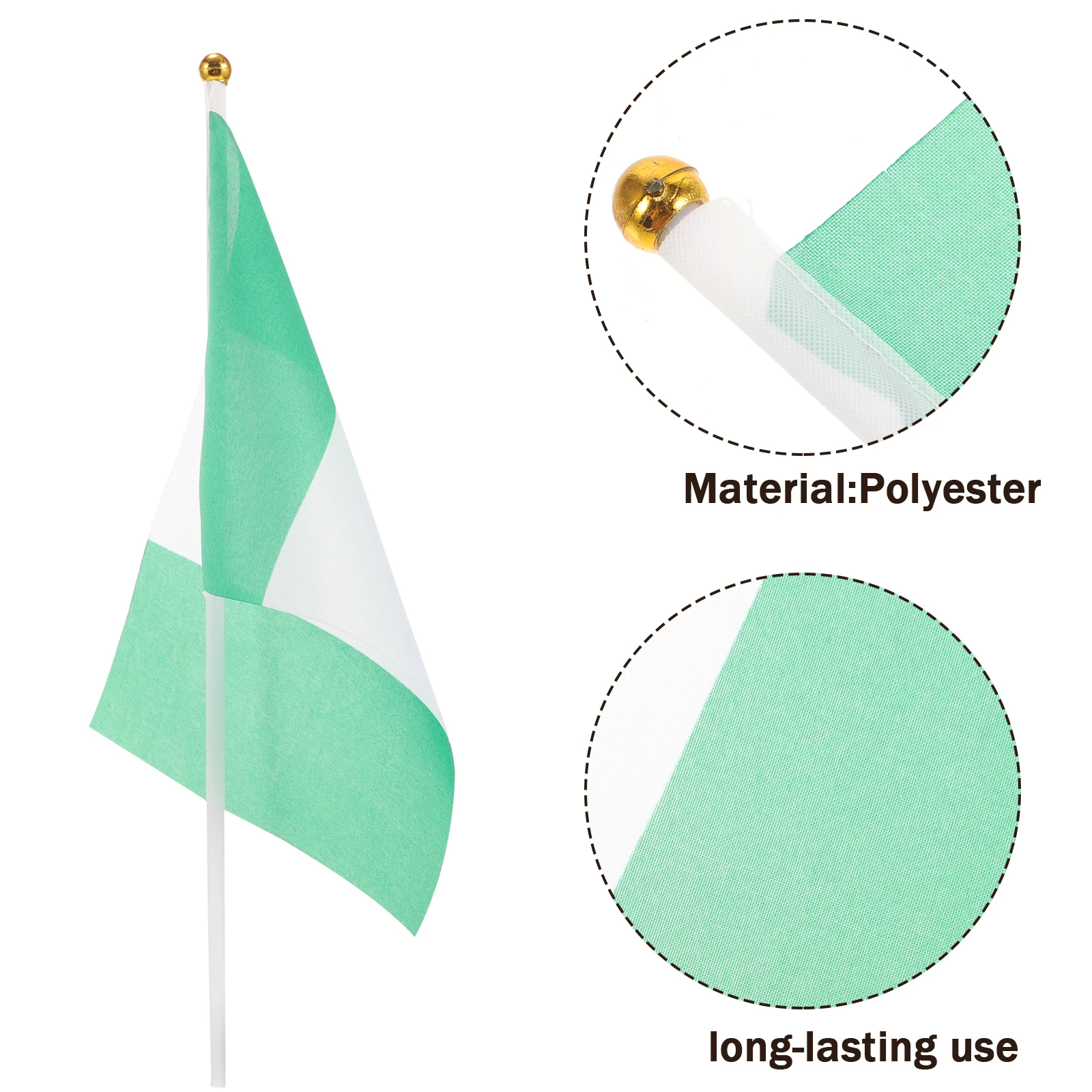 20 قطعة أعلام محمولة مقاومة للاهتراء من البوليستر لتزيين الحفلات والحدث الرياضي والأعلام الوطنية للاستخدام الداخلي في الهواء الطلق #6