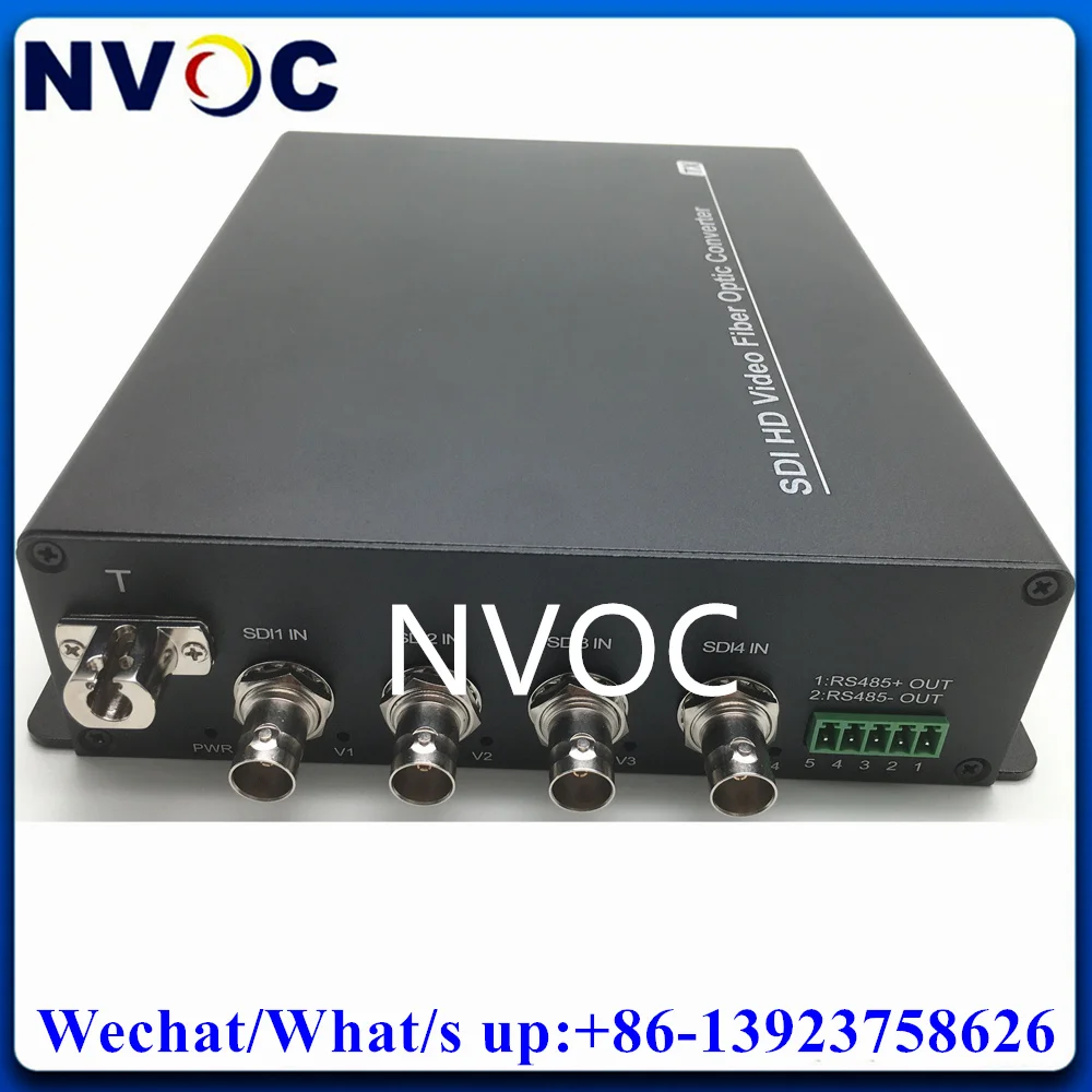 4CH 3GSDI Video Optic Transceiver With 1Ch 485Data,4Way 1080P 3G-SDI 60Hz Over LC/FC/ST 20KM Fiber Conveter With Clock Recovery