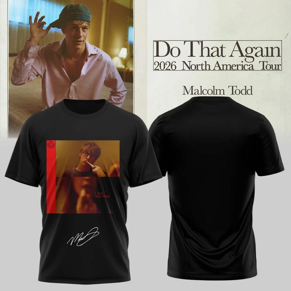 Malcolm Todd Do That Again Tour 2026 Graphic T‑Shirt Unisex Summer Short Sleeve Pop Singer Concert Fan Vintage Cotton Casual Tee