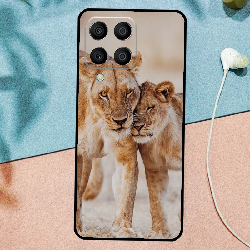 خجولة الأسد شبل الوجه لسامسونج غالاكسي M53 M33 M11 M21 M31 M12 M13 M14 M15 M35 M34 M54 M32 M52 M06 M16 M55 حالة
